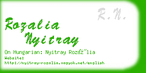 rozalia nyitray business card